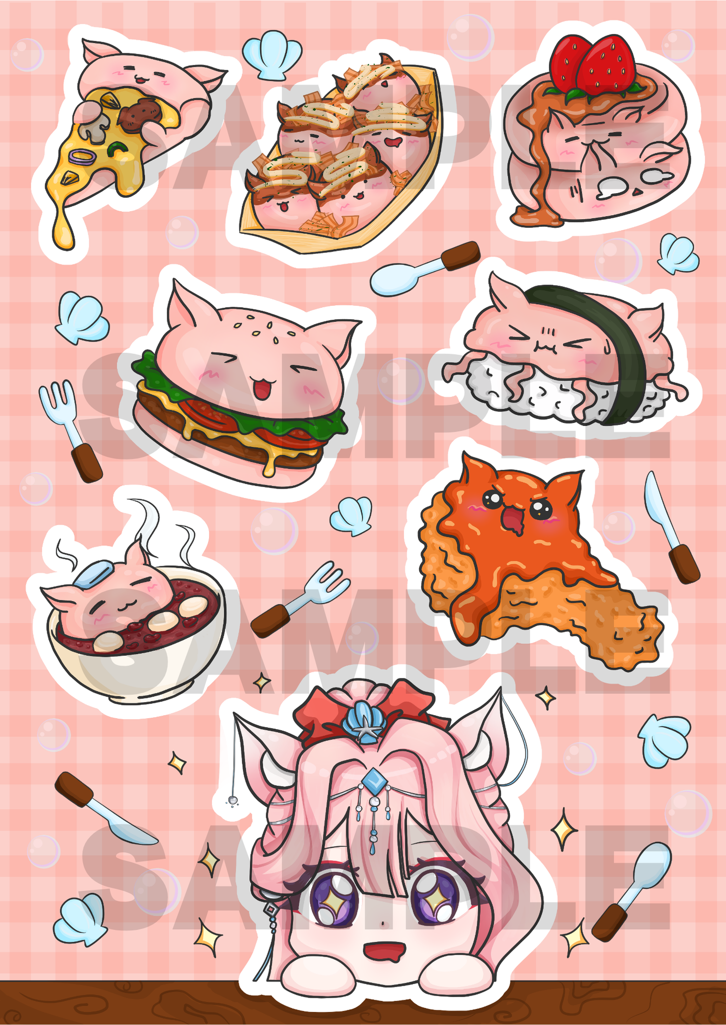 [ Zuri Birthday Goods 2026 ] Angelfish Treats Sticker Sheet [ PRE-ORDER ]